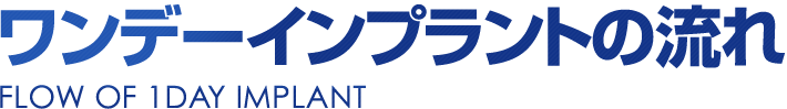 ワンデーインプラント（1DAY・ワンデイ）の流れ